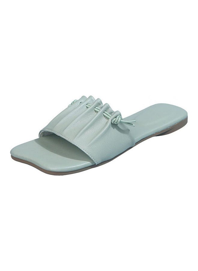 Simple Design Lightweight Comfy Flat Slippers Blue - Image 1