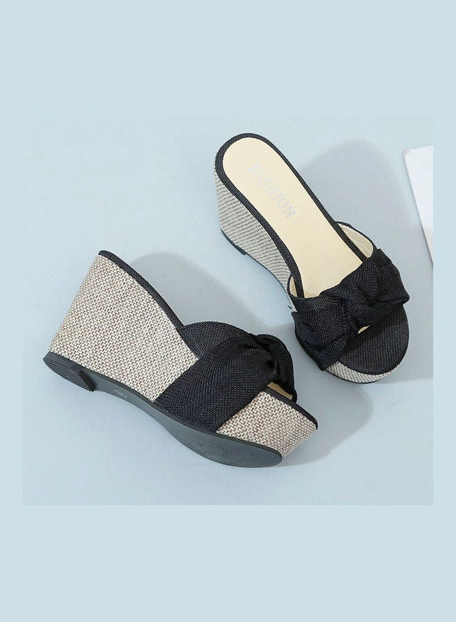 Generic - Stylish Wedge Sandals Black - Image 1