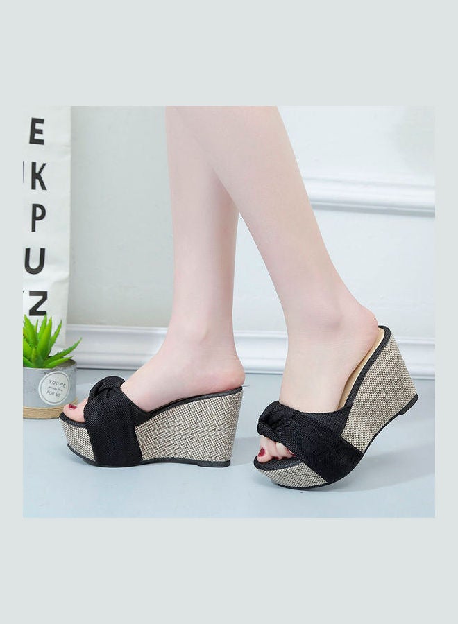 Generic - Stylish Wedge Sandals Black - Image 1