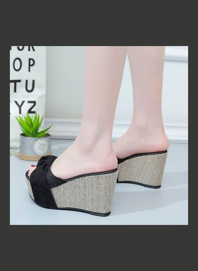 Generic - Stylish Wedge Sandals Black - Image 1