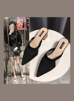 Generic Stylish Heeled Mules Black  - Image 2