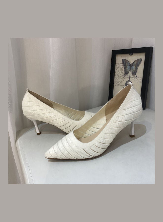 Comfortable Stylish Pumps Beige  - Image 2