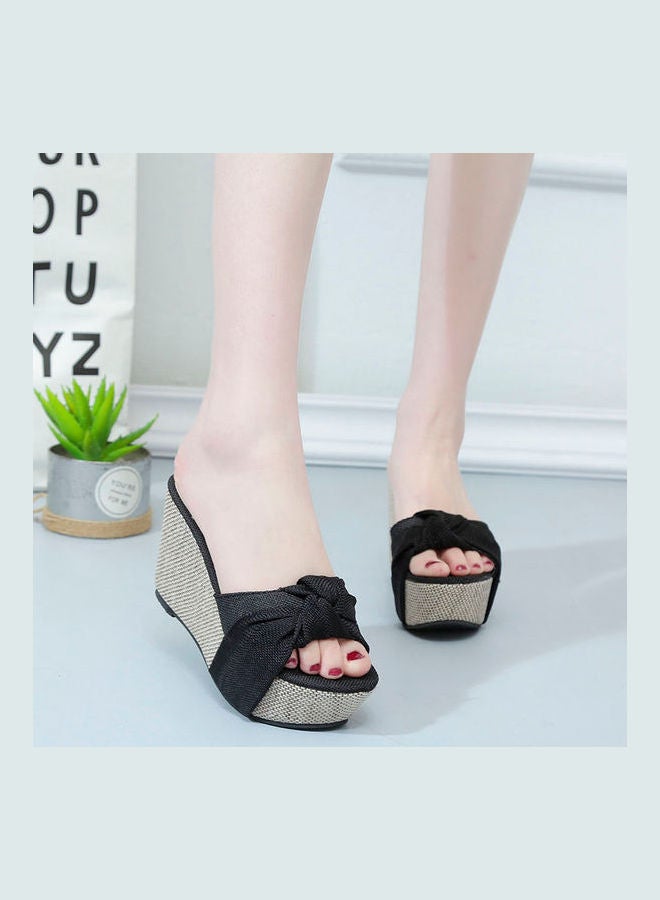 Generic - Stylish Wedge Sandals Black - Image 1