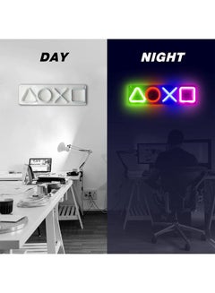 عربست مصباح LED نيون ساينز على شكل رمز لعبة لديكور الحائط مزود بمنفذ USB متعدد الألوان 42 x 12.5سم  - Image 2