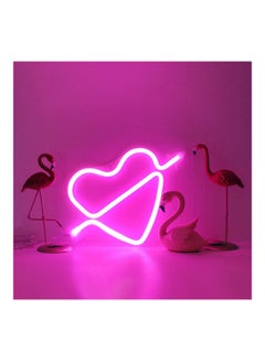 Salla Cupid Love Neon LED Heart Sign Pink 29x18cm  - Image 2