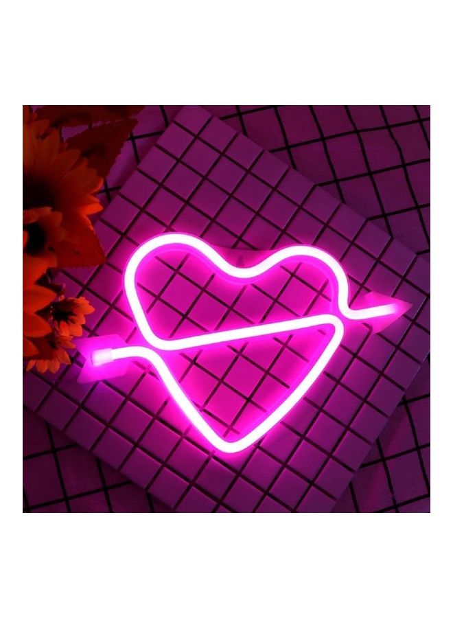 Salla Cupid Love Neon LED Heart Sign Pink 29x18cm - Image 4