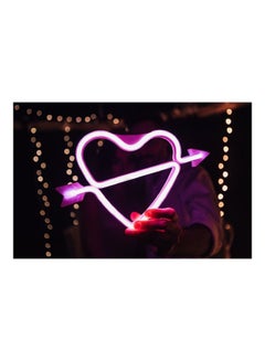 Salla Cupid Love Neon LED Heart Sign Pink 29x18cm  - Image 5