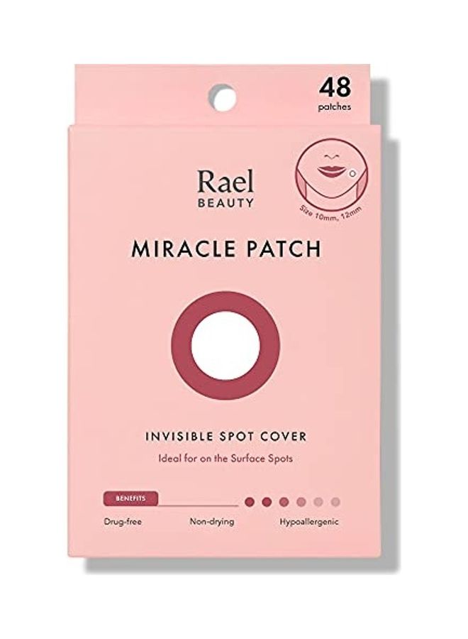 Rael 48-Piece Acne Pimple Healing Patches White 1.2cm - Image 1