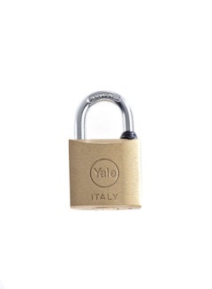Yale 15-0110-3016-00-0201 110 Series Brass Padlock With 2 Keys Gold/Silver 30mm  - Image 2