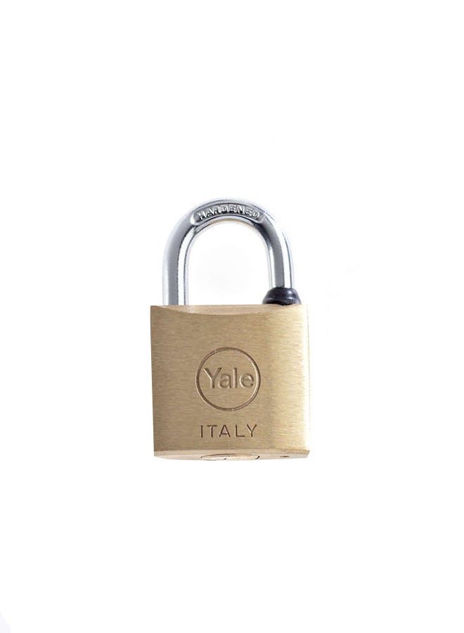 Yale 15-0110-3016-00-0201 110 Series Brass Padlock With 2 Keys Gold/Silver 30mm  - Image 2