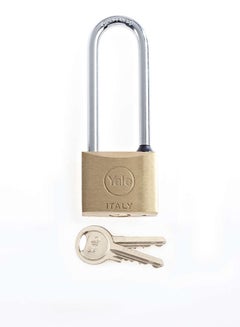 15-0110-4066-00-0211 113 Series Long Shackle Padlock With 2 Keys Gold/Silver 40mm