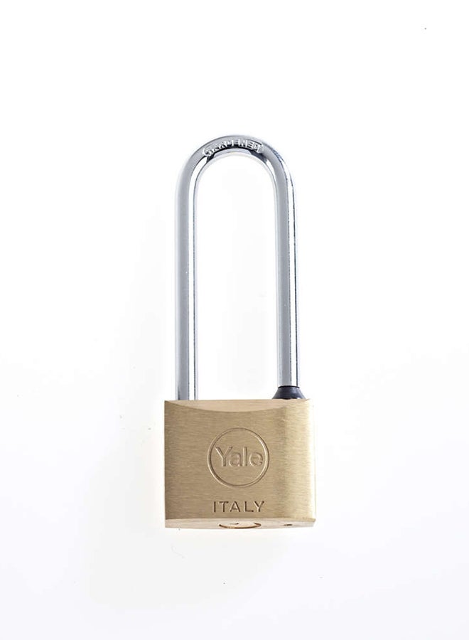 Yale - 15-0110-4066-00-0211 113 Series Long Shackle Padlock With 2 Keys Gold/Silver 40mm - Image 1