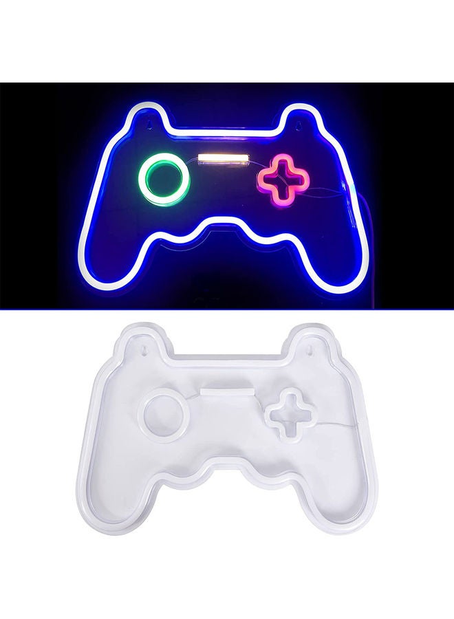 Arabest Neon Signs LED Gamepad Shaped Lights Wall Decor Multicolour 27.5 x 41cm  - Image 4