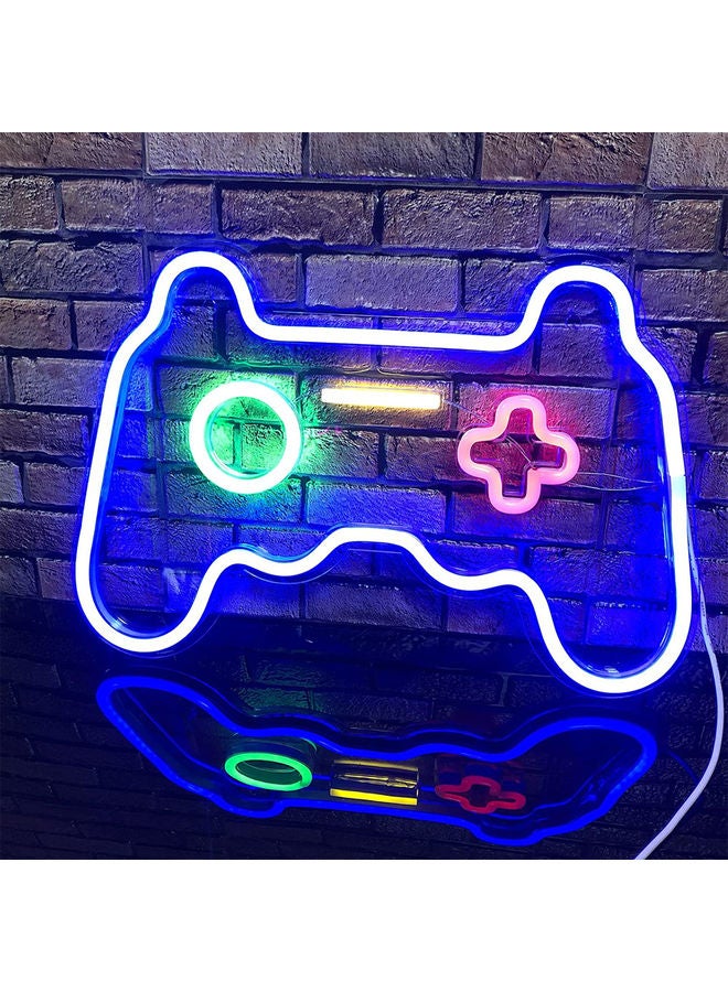 Arabest Neon Signs LED Gamepad Shaped Lights Wall Decor Multicolour 27.5 x 41cm  - Image 5