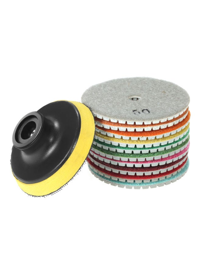 Generic - 11-Piece 3-inch Diamond Flexible Wet Polishing Pads Multicolour 10.00 X 8.00 X 10.00cm - Image 1