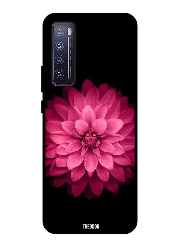 Theodor Pink Flower Design Protective Case Cover For Huawei Nova 7 Multicolour - Image 1