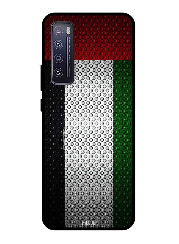 ثيودور غطاء حماية واق بطبعة علم دولة الإمارات العربية المتحدة لهاتف هواوي نوفا 7 متعدد الألوان - Image 1