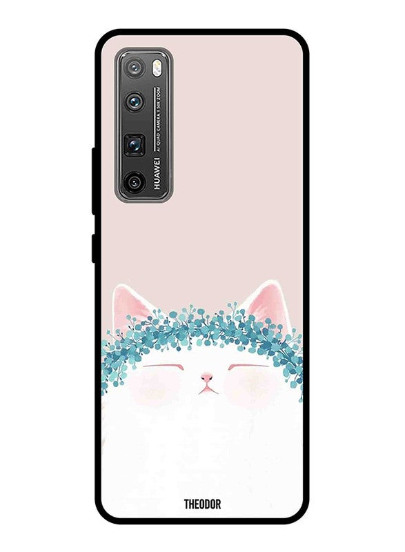 ثيودور غطاء حماية واق لهاتف هواوي نوفا 7 برو بطبعة قطة ملكة متعدد الألوان - Image 1