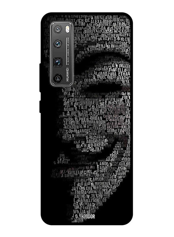 Theodor Half Face Mask Design Protective Case Cover For Huawei Nova 7 Pro Multicolour  - Image 1