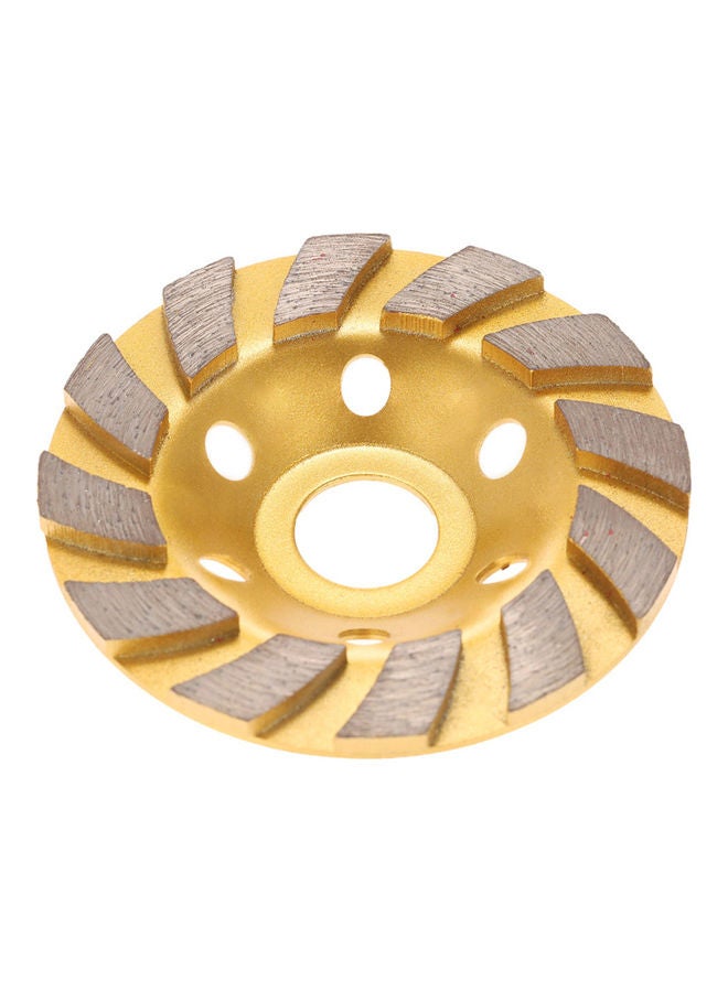 22mm Aperture Diamond Segment Grinding Wheel Disc Yellow 11.00 X 2.00 X 10.00cm  - Image 1