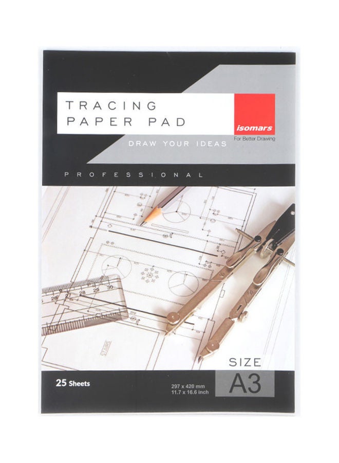 Isomars A3 Tracing Paper Pad White - Image 1