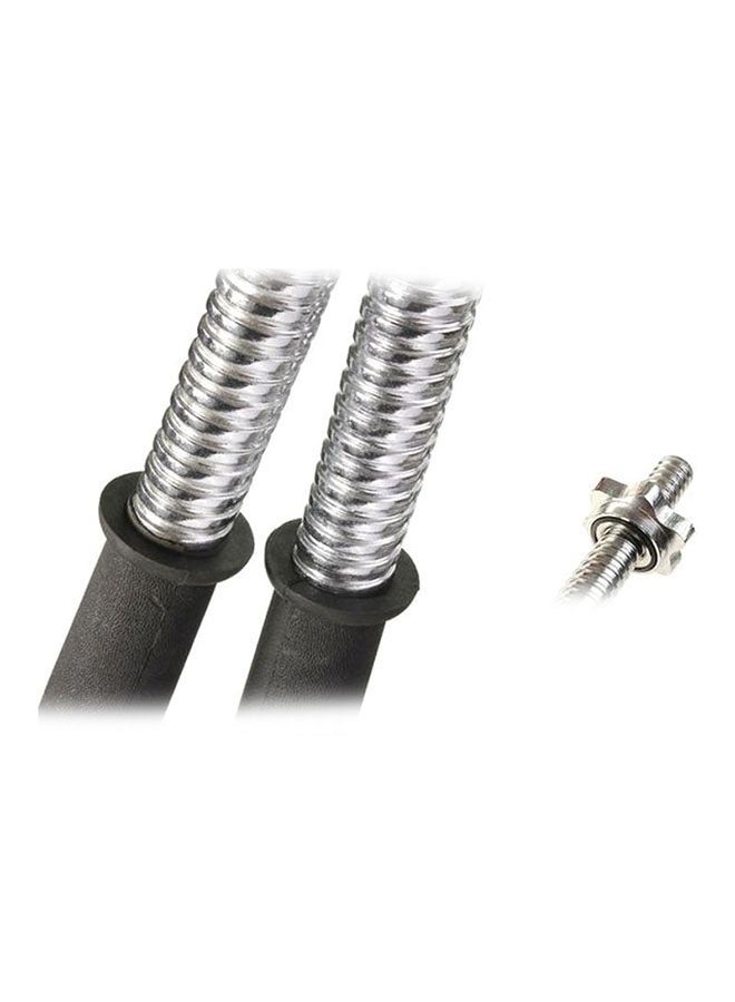 AGD 2-Piece Dumbbell Bar With Rubber Hand And Lock 40x2.5x2.5cm  - Image 2