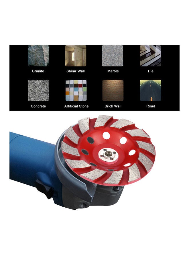 16mm Aperture Diamond Segment Grinding Wheel Disc Red 11.00 X 2.00 X 10.00cm  - Image 3
