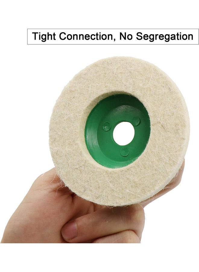 Generic 10-Piece 4 Inch Round Wool Felt Disc Wheel Pads Green 18.00 X 10.00 X 10.00cm  - Image 5