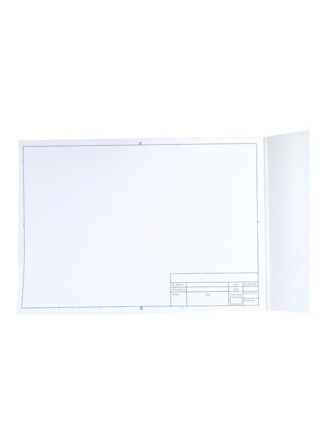 A3 Engineering Drawing Sketch White