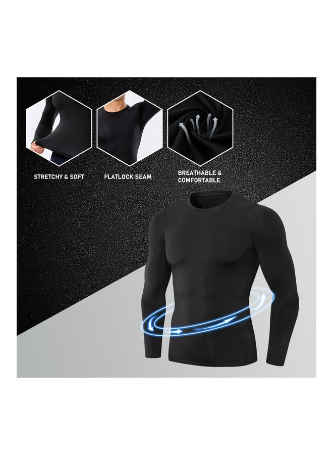 Generic Men Long Sleeve Sport T-Shirt S  - Image 2
