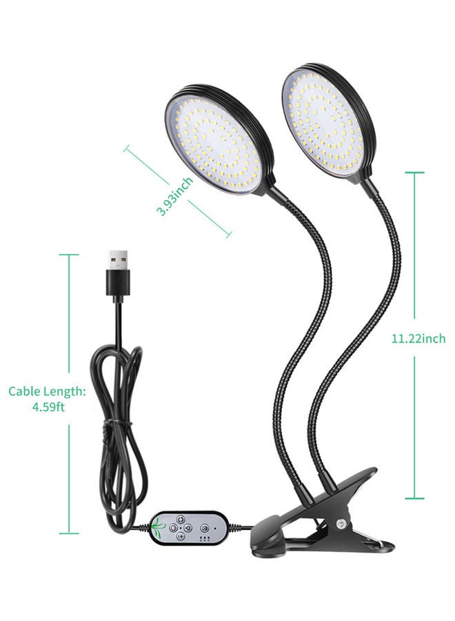 Generic 4 Heads LED Grow  Full Spectrum  Light 4/8/12H Timer Black 11.22 x3.93inch  - Image 5