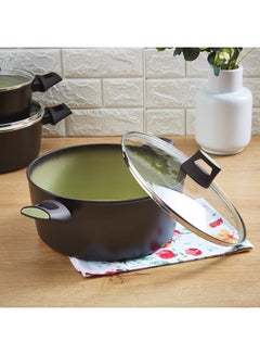 Wilson 2-Piece Feast Avocado Casserole With Lid Soft Grip Handle Avocado 28cm  - Image 3