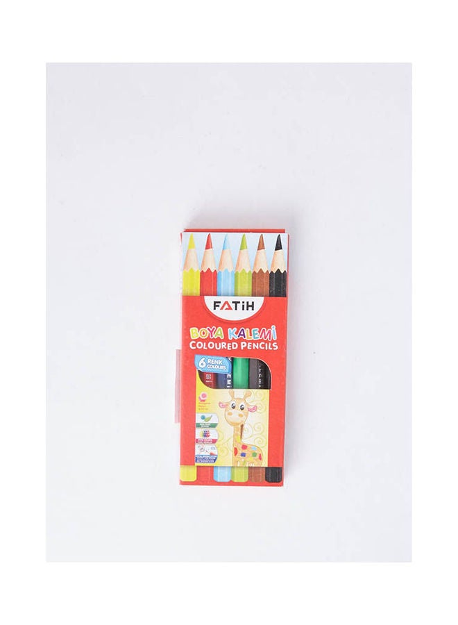 فاتح ألوان خشبية عدد 6 ألوان، قصيرة،  طراز 33006 متعدد الألوان