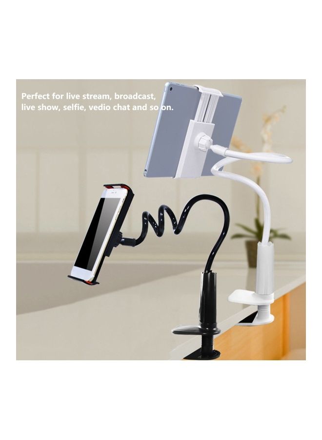 360 degree rotating mobile phone tablet universal chuck lazy holder Black  - Image 3