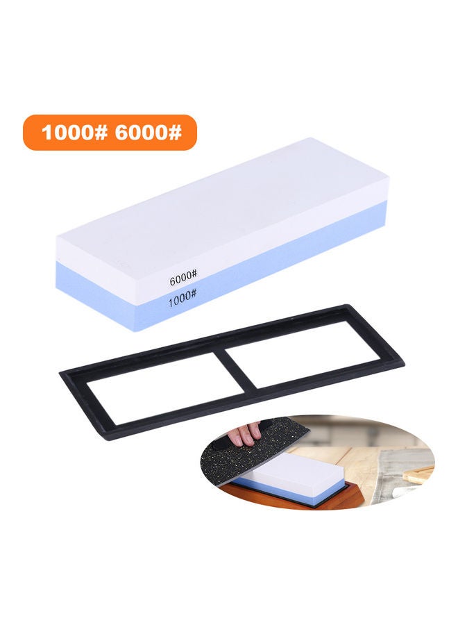 3000/8000 Grit Double-sided Sharpening Stone Blue/White 19.00 X 3.50 X 7.00cm  - Image 2