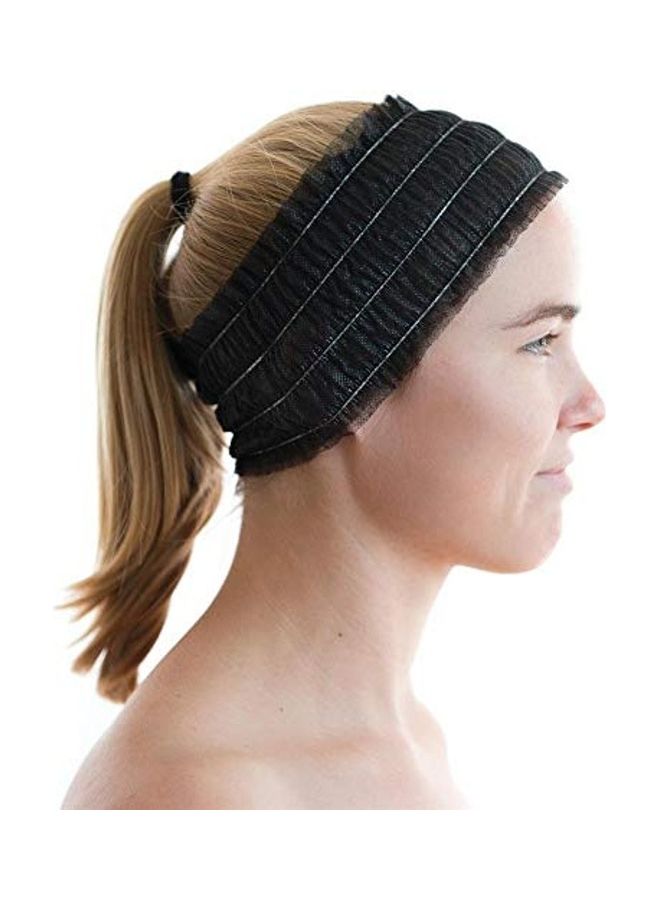 لايف سوفت 100 Piece Disposable Facial Spa Headbands Black 2X1.4X1.2inch - Image 2