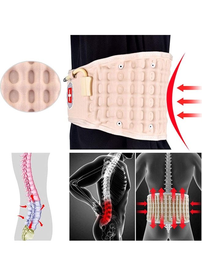 Generic Back Decompression Belt Lumbar Support Massage Air Traction Belt With Extended Pad, Fits 26-43 Inches Waist  - Image 4