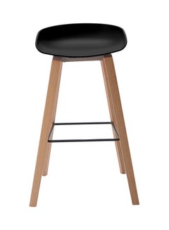 Neo Front Neo Front TC-Y108A Bar Chair PP  Solid Wood Base with a Stylish Look and Heavy Load Bearing Legs Black/Beige 42 x 45 x 78cm  - Image 1