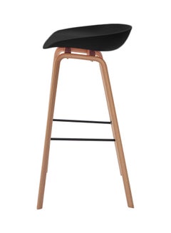 Neo Front Neo Front TC-Y108A Bar Chair PP  Solid Wood Base with a Stylish Look and Heavy Load Bearing Legs Black/Beige 42 x 45 x 78cm  - Image 3