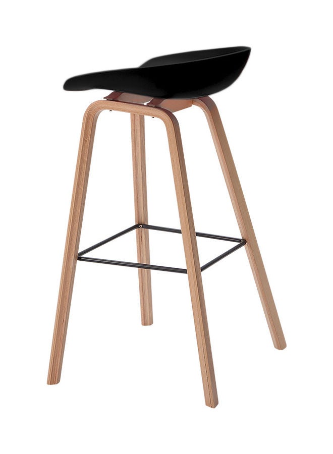 Neo Front TC-Y108A Bar Chair PP  Solid Wood Base with a Stylish Look and Heavy Load Bearing Legs Black/Beige 42 x 45 x 78cm - Image 4
