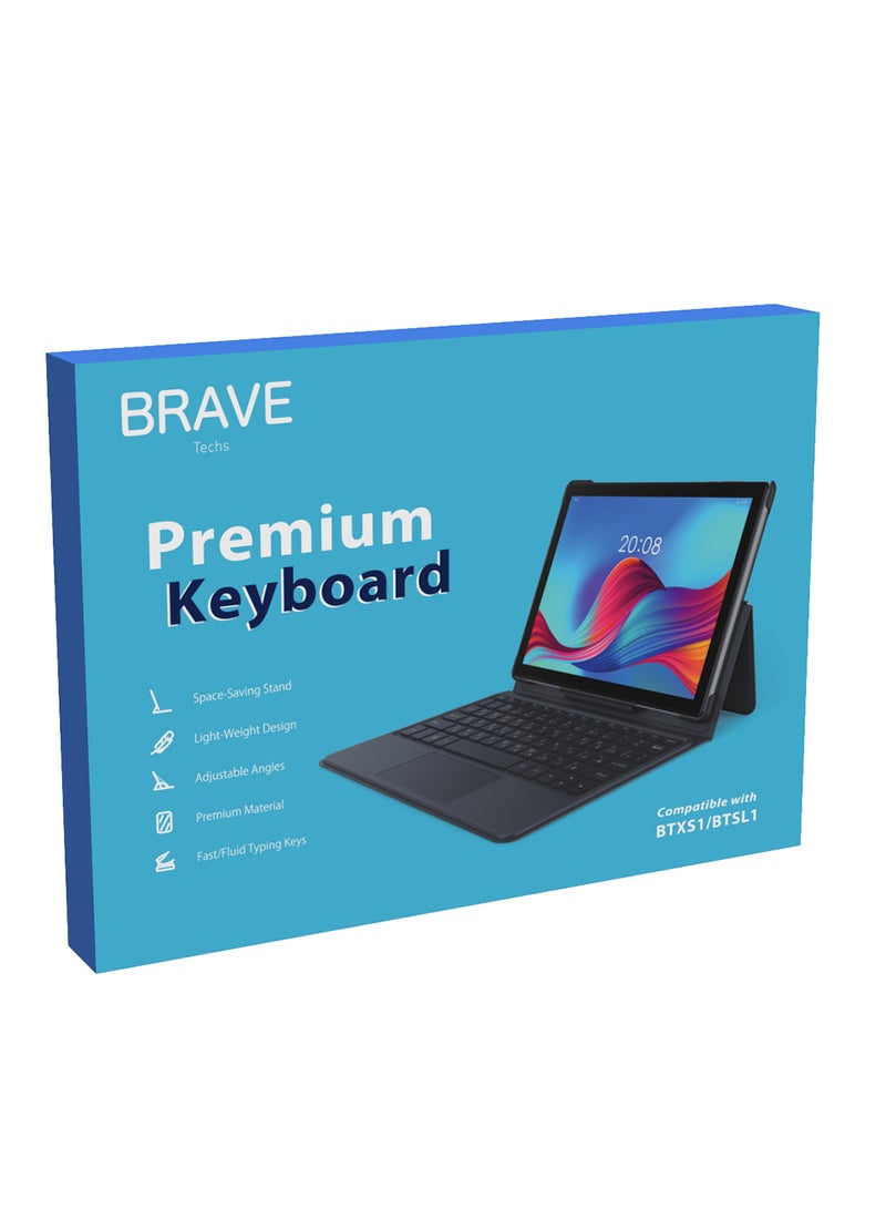 Brave - Vaso 10 Inch Tablet, 4GB RAM, 64GB, 4G, Wi-Fi, Black With Keyboard & Cover & Headset - Image 1