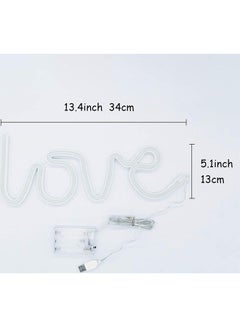 Neon Sign LED Love Shape Light Wall Decor with USB Interface Purple 34 x 13cm - v1630336618/N50563805A_3