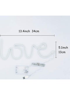 عربست لافتة نيون بإضاءة LED على شكل قلب لديكور الحائط مع واجهة USB أرجواني سادة 34 x 13سم  - Image 3