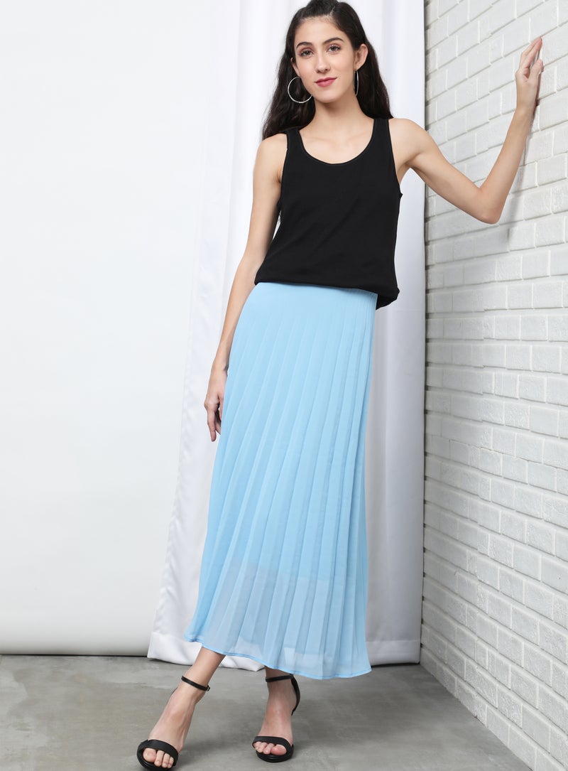 Aila - Casual Plain Pleated Skirt Multicolour - Image 1