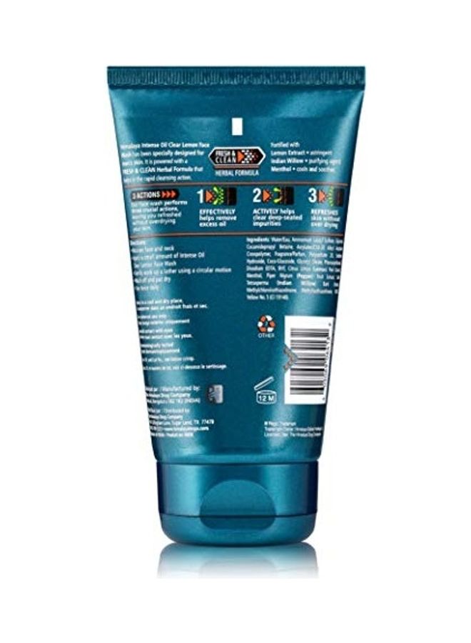 Himalaya - Men's Intense Oil Clear Lemon Face Wash Blue 100ml - Image 1