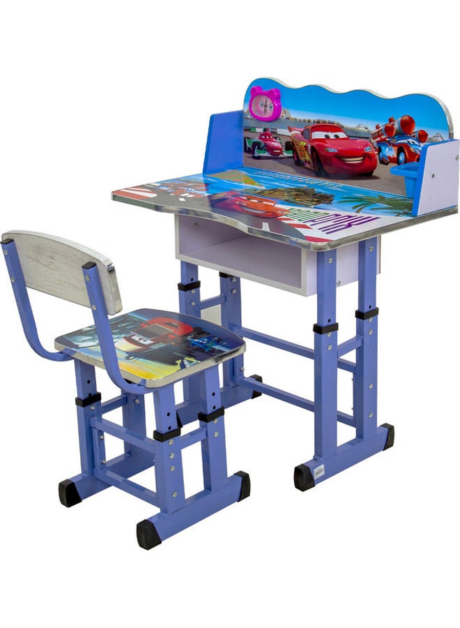 Home Style - Buzz Kids Writing Desk And Chair With Clock Blue 70X45X61cm - Image 1