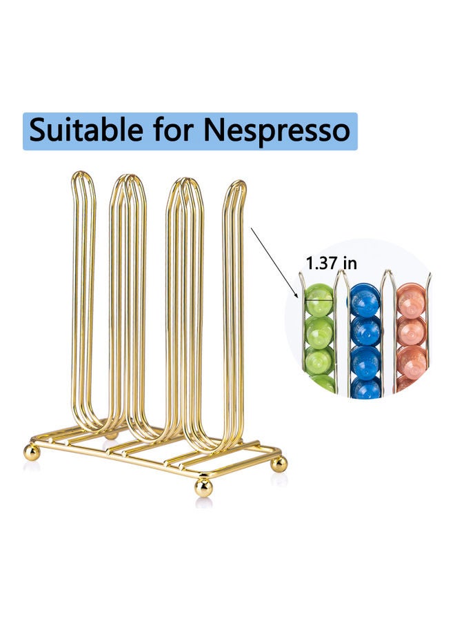 ONE TO FOUR - 30 Coffee Capsule Holder Pod Stand Rack Gold 6.3X3.7X7.9  inchinch - Image 1