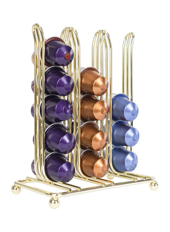 ONE TO FOUR - 30 Coffee Capsule Holder Pod Stand Rack Gold 6.3X3.7X7.9  inchinch - Image 1