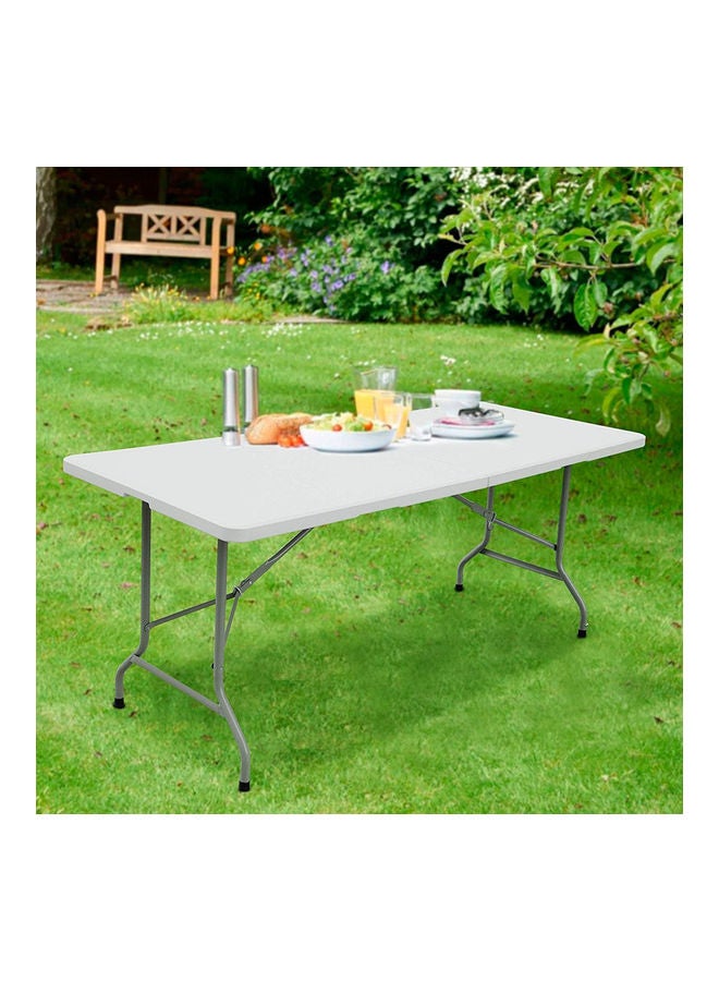 ALMUFARREJ - Foldable Buffet Table White/Grey 180 x 72 x 73cm - Image 1