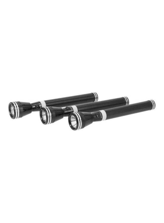KRYPTON 3-Piece Attractive Rechargeable LED Flashlight Black 15 X 12 X 4cm  - Image 2